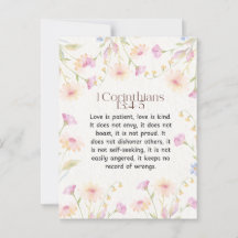 1 Corintios 13:4-5 Diseño en Acuarela Suave