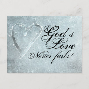 Postal 1 Corintios 13:8 El amor de Dios nunca falla