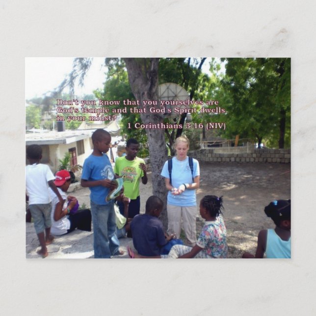 Postal 1 Corintios 3:16 (Anverso)