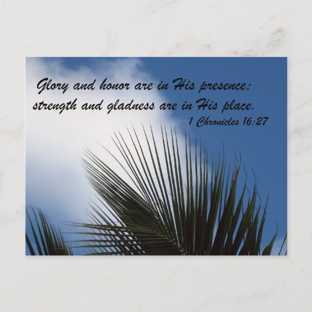 Postal 1 Crónicas 16:27 (Anverso)