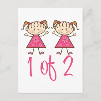 Postal 1 De 2 Chicas Rosa