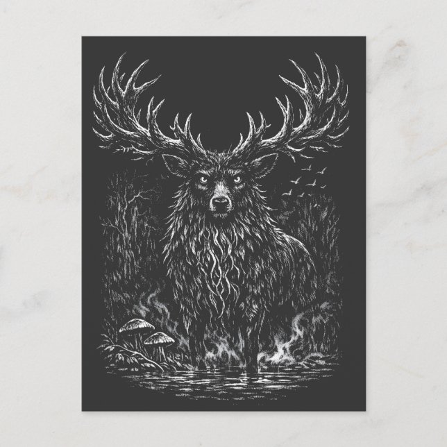 Postal 1. El Ciervo Sombra por BurnsInHell (Anverso)