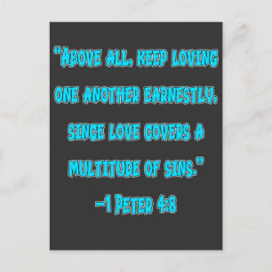 Postal 1 Peter 4:8 Seguir Amándose El Uno Al Otro