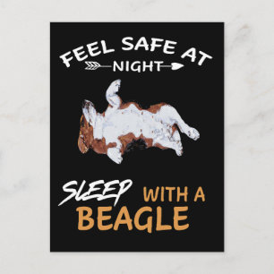 Postal 1 Siéntete Seguro De Noche Dormiendo Con Una Beagl