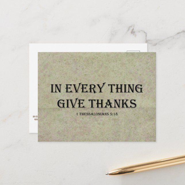 Postal 1 Tesalonicenses 5:18 (Anverso/Reverso In Situ)