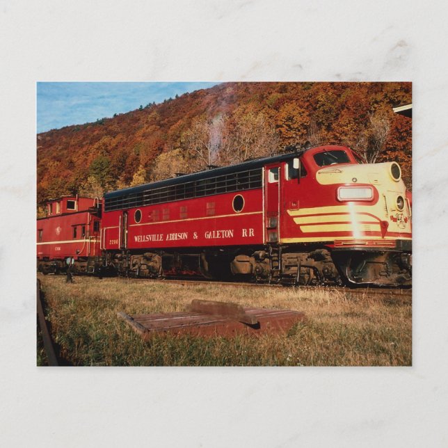 Postal 1 Wellsville Addison & Galeton, EMD FP-7, Galeton, (Anverso)