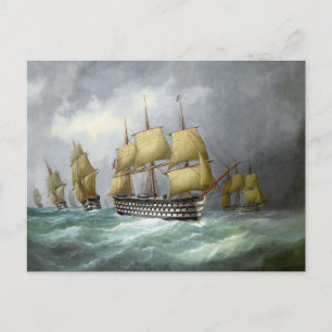 Postal 1er acorazados de vapor 1884