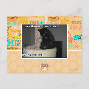 Postal 1ra regla si u que va a compartir a mamáes acuesta