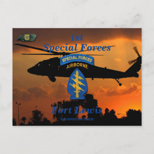 Postal 1st Boinas Verdes de las Fuerzas Especiales SF SFG