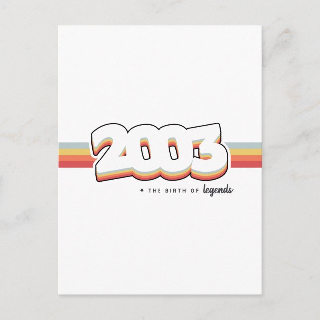 Postal 2003 El nacimiento de leyendas (Anverso)