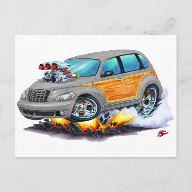 Postal 2008-10 PT Cruiser Gray Woodie (Anverso)