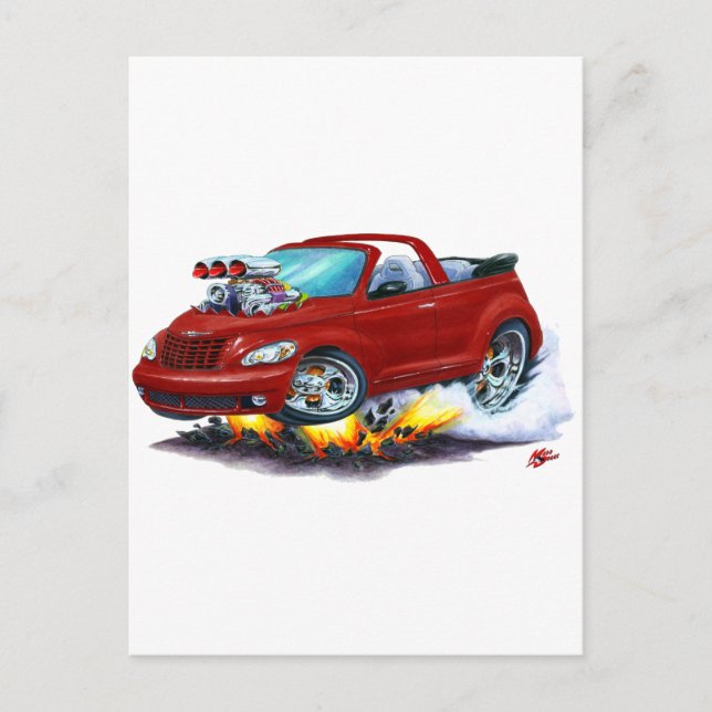 Postal 2008-10 PT Cruiser Maroon Convertible (Anverso)