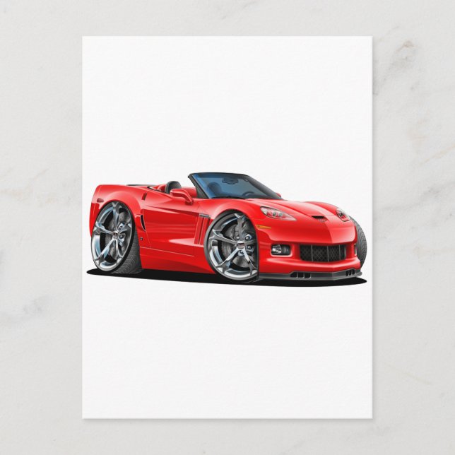 Postal 2010-12 Corvette Red Convertible (Anverso)