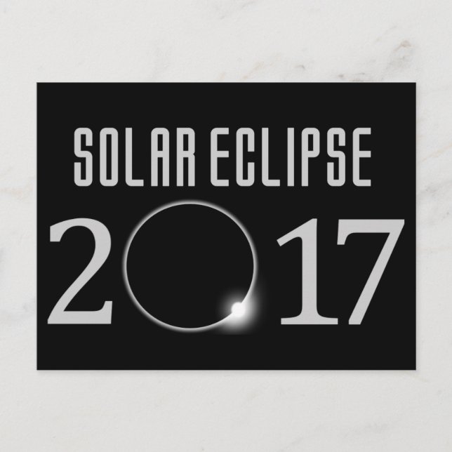 Postal 2017 del eclipse solar (Anverso)