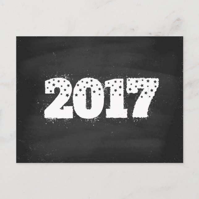 Postal 2017 en pizarra (Anverso)