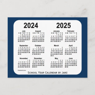 Postal 2024-2025 Calendario de la Escuela Azul de la Caja
