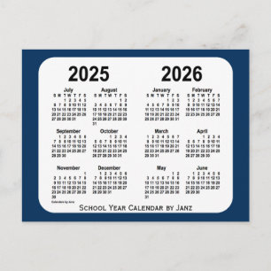 Postal 2025-2026 Calendario de la Escuela Azul de la Caja