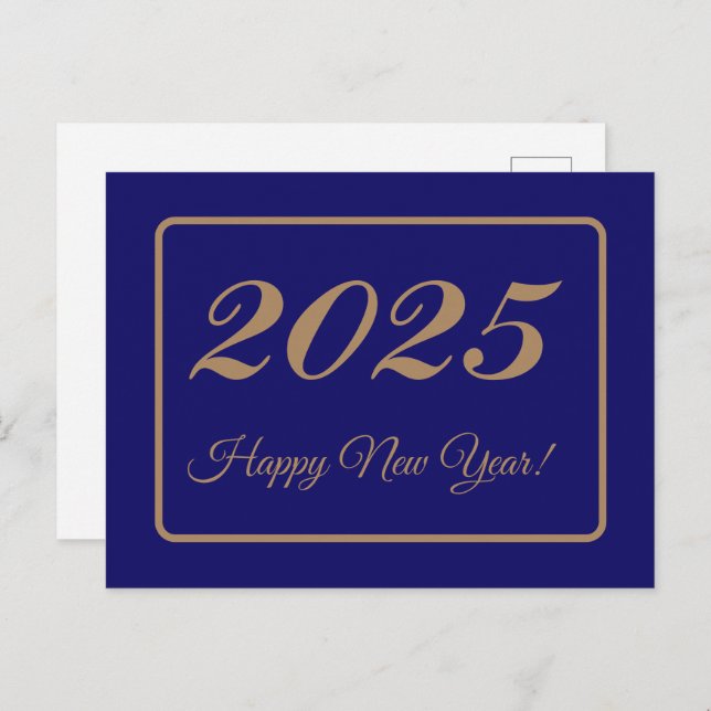 Postal 2025, ¡Feliz año nuevo! (Anverso / Reverso)