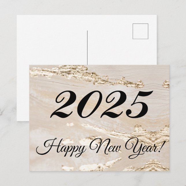 Postal 2025, ¡Feliz año nuevo! (Anverso / Reverso)