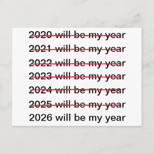 Postal 2026 Será Mi Año Divertido Sarcástico Año Nuevo