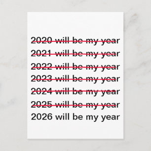 Postal 2026 Será Mi Año Divertido Sarcástico Año Nuevo