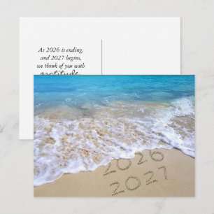 Postal 2027 Feliz Año Nuevo Playa