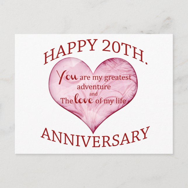 Postal 20.ª. Aniversario (Anverso)