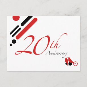 Postal 20.º aniversario (aves mod)