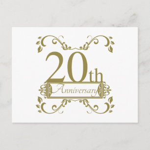 Postal 20.º Aniversario Boda