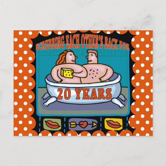 Postal 20.º Aniversario Boda (Anverso)