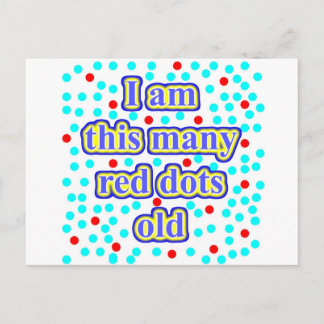 Postal 20 puntos rojos viejos