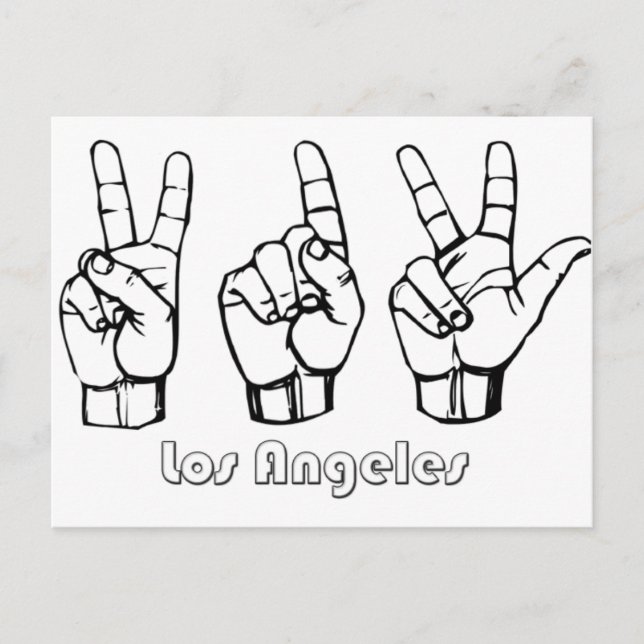 Postal 213 — Los Ángeles (Anverso)
