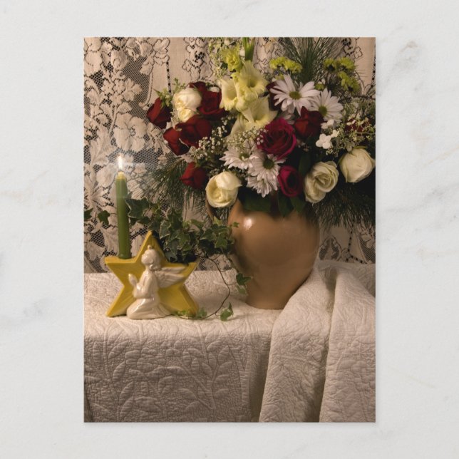 Postal 2162 Angel Vase Floral Still Life (Anverso)