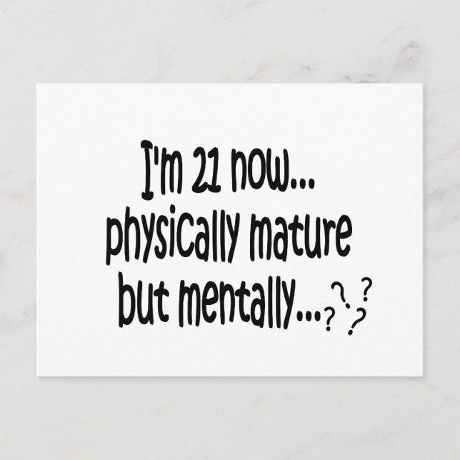 Postal 21.ª cumpleaños TShirts (Anverso)