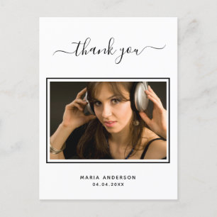 Postal 21 años foto en blanco negro gracias