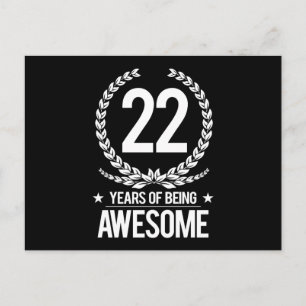 Postal 22º Cumpleaños (22 Años De Ser Increíble)