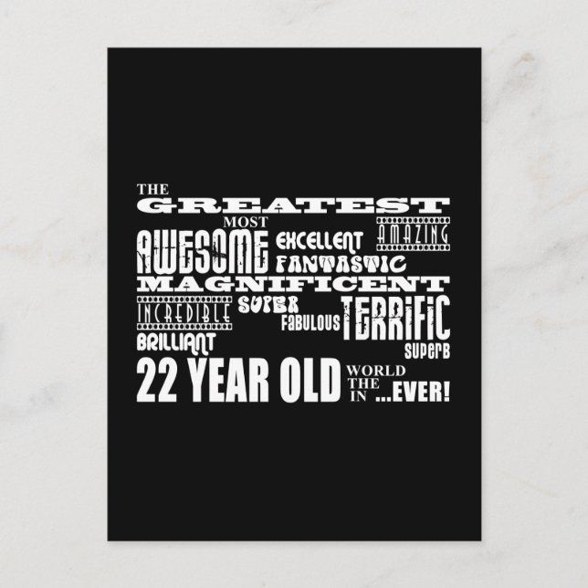 Postal 22.ª Fiesta de Cumpleaños Mayor De Veintidós Años (Anverso)