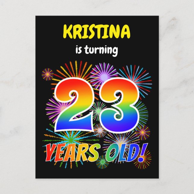 Postal 23 Aniversario - Fuegos artificiales divertidos, l (Anverso)