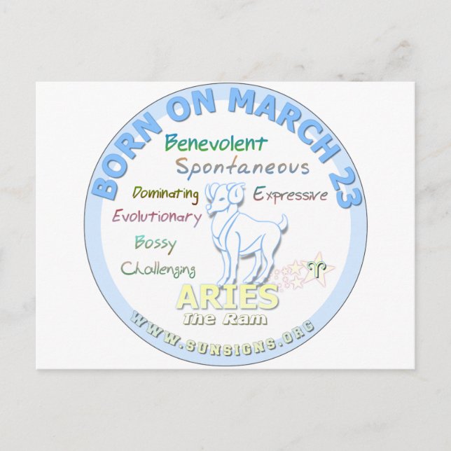 Postal 23 de marzo - Aries (Anverso)