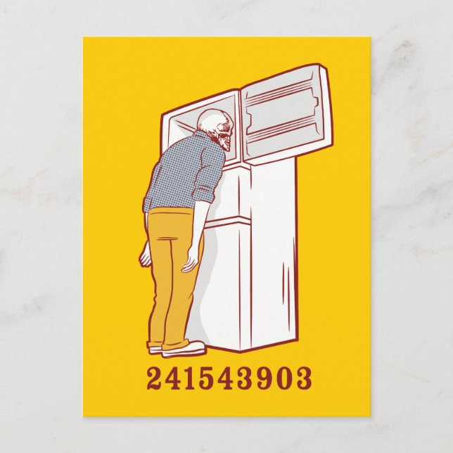 Postal 241543903 cabeza congelador camiseta humorística (Anverso)