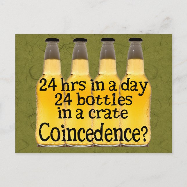 Postal 24 Botellas de cerveza (Anverso)