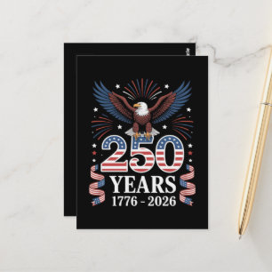 Postal 250 Aniversario EE. UU. 1776 2026 Águila Patriótic