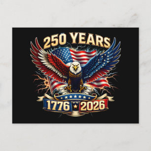 Postal 250 Años 1776 2026 Águila Americana Patriótica