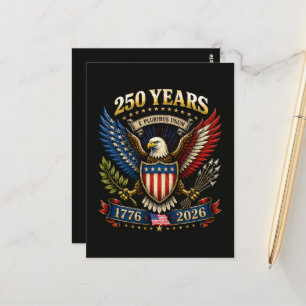Postal 250 años América 1776 2026 250 aniversario 