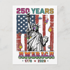 Postal 250 Años América Cuatro Julio 2026 Patrio Semiquin
