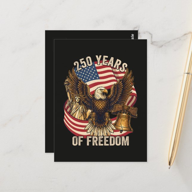 Postal 250 años americano 1776-2026 (Anverso/Reverso In Situ)