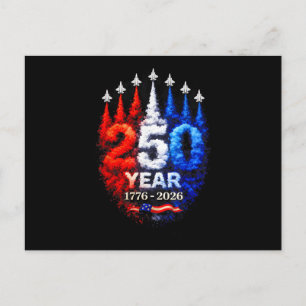 Postal 250 años americano 1776 2026 250º USA Patriótico 4
