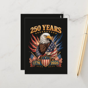 Postal 250 años americano 250 aniversario Estados Unidos