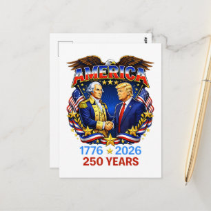 Postal 250 años aniversario de América 250º