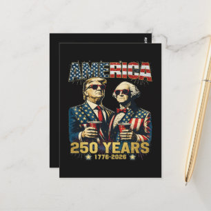 Postal 250 años Aniversario de América 250º Trump 